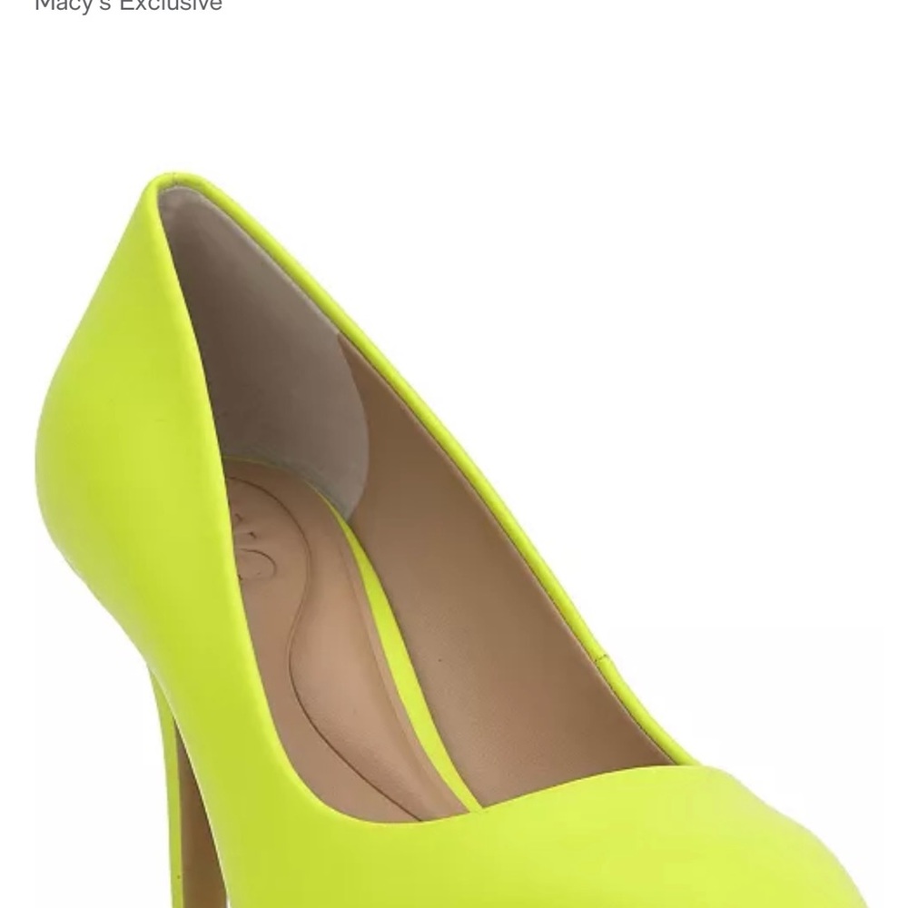 INC International Concepts Neon Yellow Heels